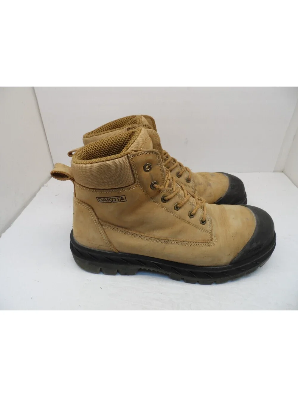 Dakota Men's 6'' 6518 Steel Toe Steel Plate Safety Work Boots Brown 13M